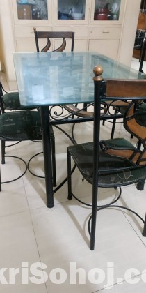 Dining Table Chair set (Glass)